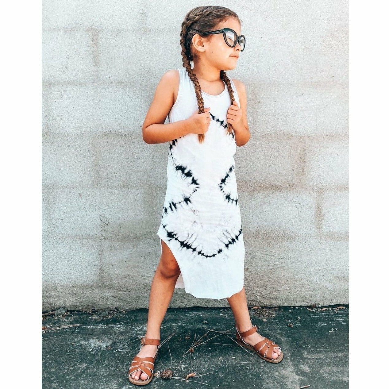 Girls white tank clearance dress